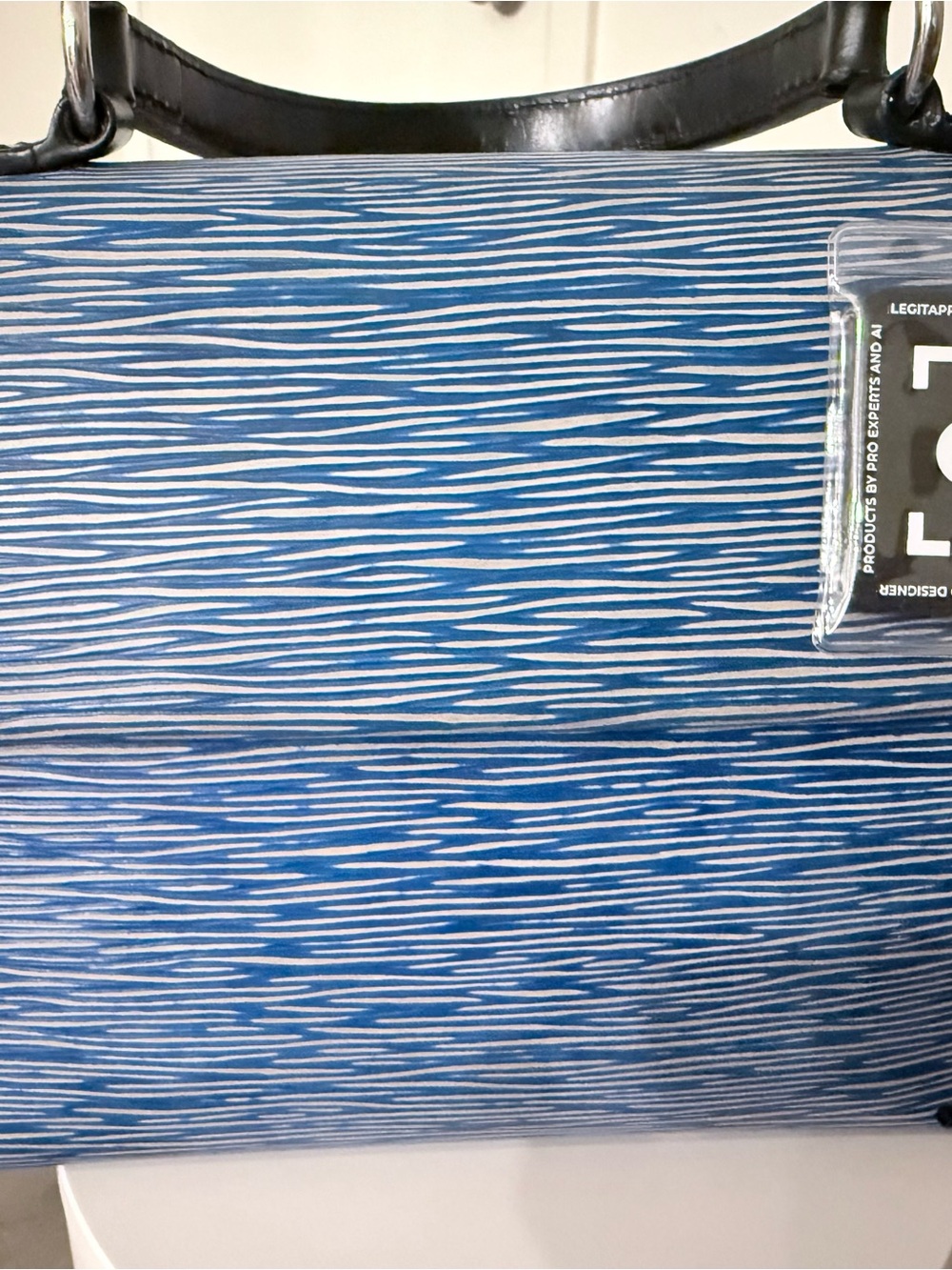 Pre-owned Louis Vuitton Blue and White Epi Pattern Tote